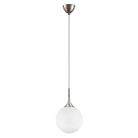 Светильник подвесной Globo 813033 Lightstar белый 1 лампа, основание бежевое в стиле арт-деко шар