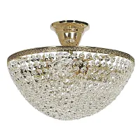 Люстра хрустальная потолочная Stella E 1.3.30.505 G Arti Lampadari без плафона прозрачная на 3 лампы, основание золотое в стиле классический 