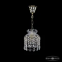 Светильник подвесной 14781/15 G Leafs Bohemia Ivele Crystal прозрачный 1 лампа, основание золотое в стиле классический leafs