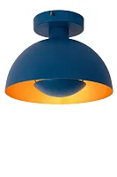 Светильник потолочный Siemon 45196/01/35 Lucide синий 1 лампа, основание синее в стиле современный 