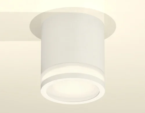 Светильник накладной XS7401041 Ambrella light белый 1 лампа, основание белое в стиле модерн хай-тек круглый фото 2