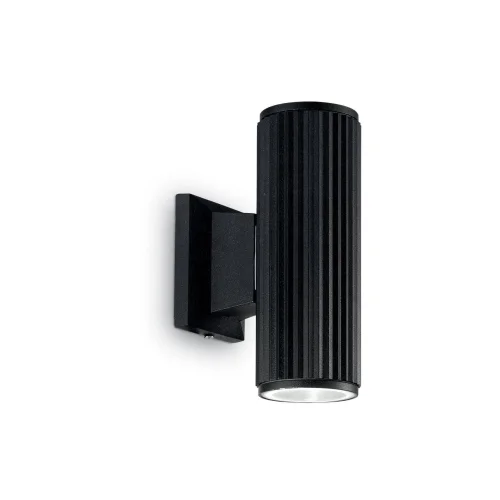 Настенный светильник BASE AP2 NERO Ideal Lux уличный IP44 чёрный 2 лампы, плафон чёрный в стиле современный GU10