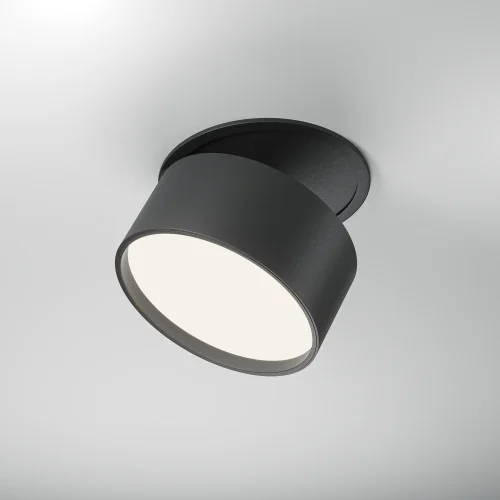 Светильник точечный LED Onda DL024-12W4K-B Maytoni чёрный 1 лампа, основание чёрное в стиле современный хай-тек круглый фото 3