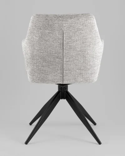 Стул обеденный Enid, светло-серый УТ000039274 Stool Group, серый/рогожка, ножки/металл/чёрный, размеры - ***** фото 4