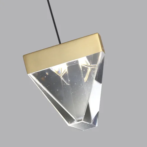 Светильник подвесной LED Ray 6678/5L Odeon Light прозрачный 1 лампа, основание латунь в стиле современный  фото 5