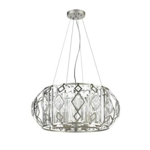 Светильник подвесной Buzzati 441 VL2181P06 Vele Luce прозрачный на 6 ламп, основание серебряное в стиле классический 