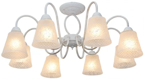 Люстра потолочная Jaclyn TL1141-8H Toplight белая на 8 ламп, основание белое в стиле современный 