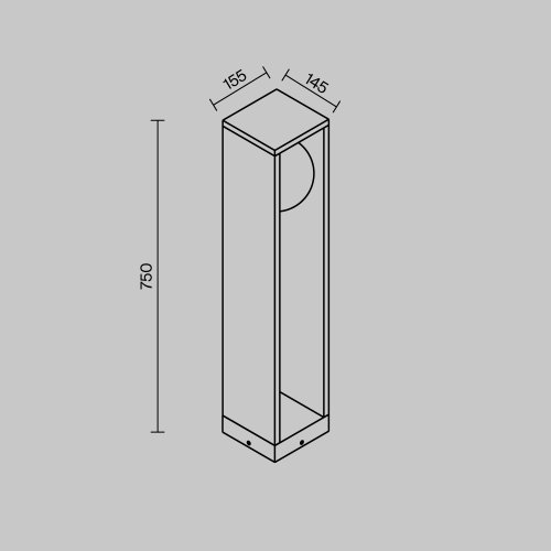 Парковый светильник LED Slate O483FL-L10GF3K Maytoni уличный IP65 графит на 1 лампу, плафон белый в стиле современный хай-тек LED фото 2 Парковый светильник LED Slate O483FL-L10GF3K Maytoni уличный IP65 графит на 1 лампу, плафон белый в стиле современный хай-тек LED фото 2