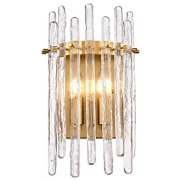 Бра Marleen WE328.02.501 Wertmark прозрачный на 2 лампы, основание бронзовое в стиле классический 