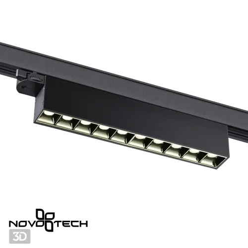 Трековый светильник трехфазный Iter 358843 Novotech чёрный для шинопроводов серии Iter фото 4