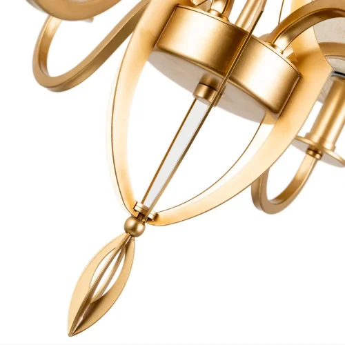 Люстра подвесная Florence 6819/19 SP-6 Divinare бежевая на 6 ламп, основание матовое золото в стиле арт-деко  фото 4