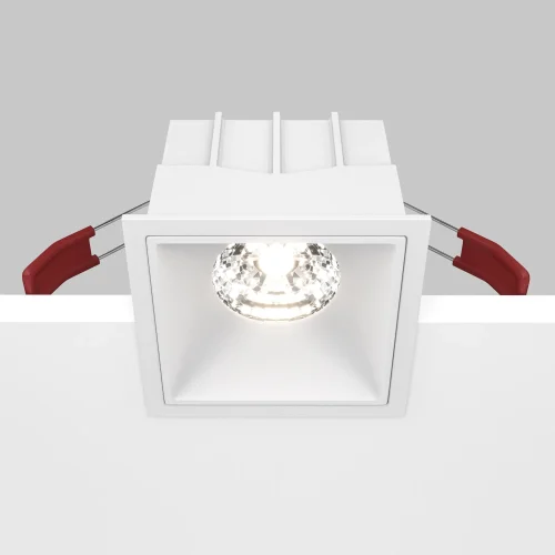 Светильник точечный Alfa LED DL043-01-15W4K-D-SQ-W Maytoni белый 1 лампа, основание белое в стиле современный  фото 5