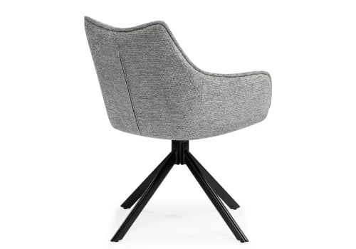 Стул на металлокаркасе Denever gray / black 15836 Woodville, серый/текстиль, ножки/металл/чёрный, размеры - ****580*610мм фото 3