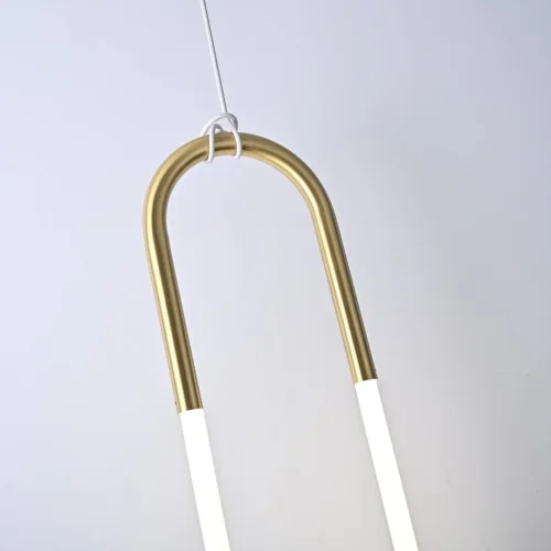 Светильник подвесной LED Rudi 85400-22 ImperiumLoft белый 1 лампа, основание золотое в стиле современный  фото 6