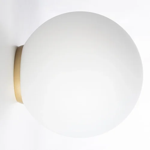 Светильник потолочный Ron CL941D20B2 Citilux белый на 1 лампу, основание золотое в стиле современный шар фото 2 Светильник потолочный Ron CL941D20B2 Citilux белый на 1 лампу, основание золотое в стиле современный шар фото 2