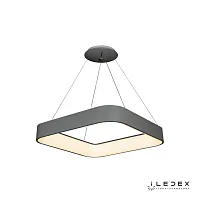 Светильник подвесной LED North 8288D-600-600 GR iLedex серый 1 лампа, основание серое в стиле современный хай-тек квадраты