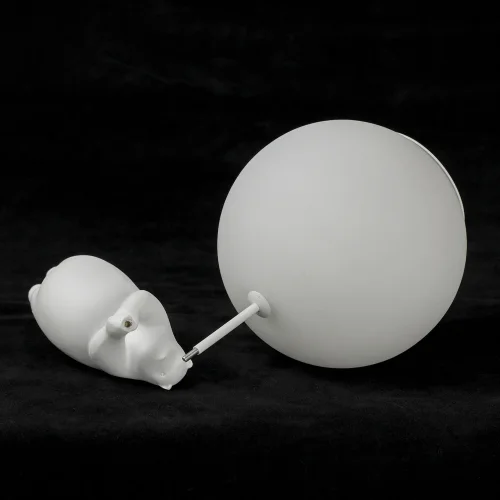 Светильник потолочный LSP-8903 Lussole белый 1 лампа, основание белое в стиле современный шар фото 3