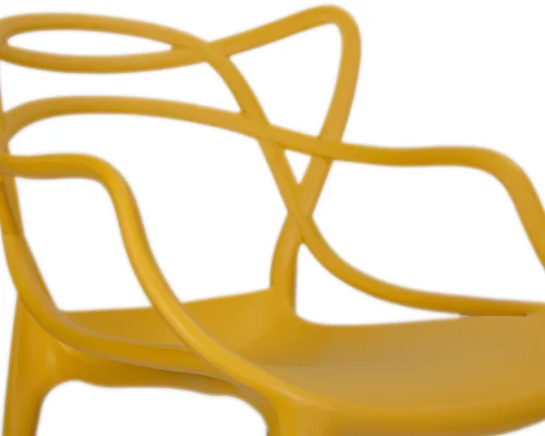 Стул обеденный 601PP-LMZL MASTERS, цвет горчичный (Y-03) Dobrin, жёлтый/, ножки/пластик/жёлтый, размеры - ****505*560 фото 6