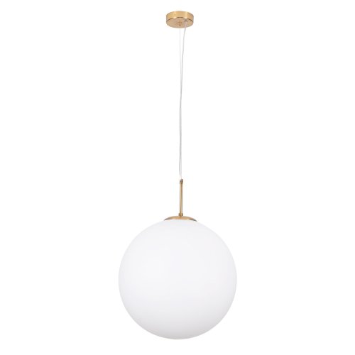 Светильник подвесной Volare A1564SP-1PB Arte Lamp белый 1 лампа, основание медь в стиле современный шар