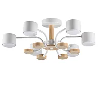 Светильник потолочный Rondo 8231/6C Lumion белый на 6 ламп, основание бежевое белое в стиле скандинавский 