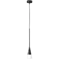 Светильник подвесной CONICITA 804117 Lightstar белый чёрный 1 лампа, основание чёрное в стиле арт-деко 