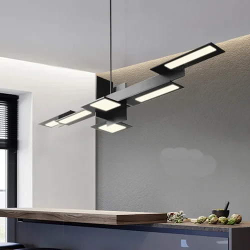 Светильник подвесной DEGAS L120 203483-23 ImperiumLoft чёрный на 6 ламп, основание чёрное в стиле современный фото 6