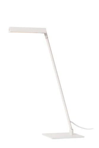 Настольная лампа офисная LED Lavale 44501/03/31 Lucide белая 1 лампа, основание белое металл в стиле современный минимализм 