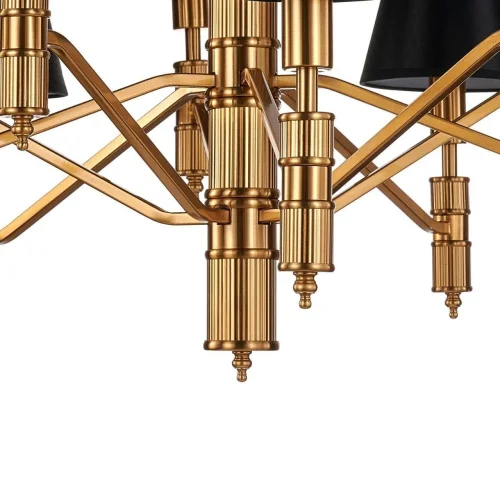 Люстра подвесная Flagship 2933-10P Favourite чёрная на 10 ламп, основание латунь в стиле современный фото 4