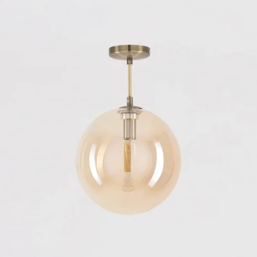 Светильник подвесной Томми CL102633 Citilux янтарный 1 лампа, основание бронзовое в стиле современный шар фото 5