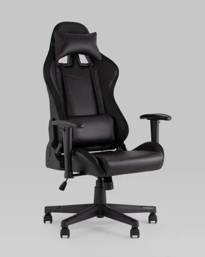 Кресло спортивное TopChairs GMM-080, черный УТ000036996 Stool Group, чёрный/экокожа, ножки/пластик/чёрный, размеры - 470*1330***740*680 фото 5
