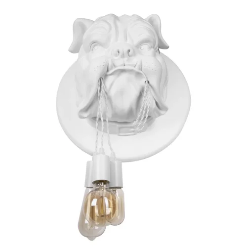 Бра Bulldog 10177 White LOFT IT без плафона на 3 лампы, основание белое в стиле современный собака фото 3
