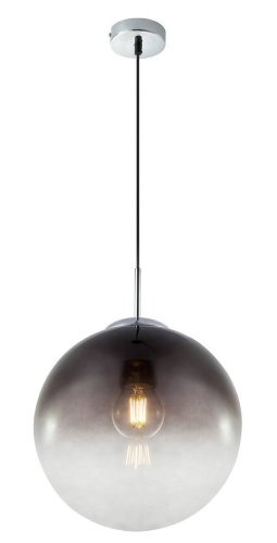 Светильник подвесной Varus 15863 Globo серый прозрачный 1 лампа, основание матовое никель в стиле модерн шар