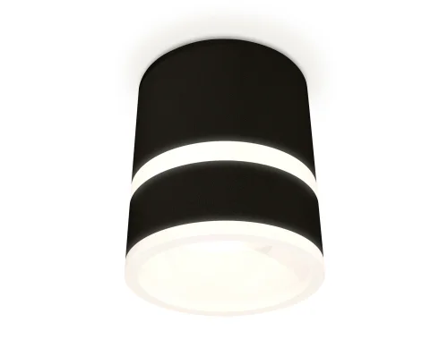 Светильник накладной XS8111005 Ambrella light чёрный 1 лампа, основание чёрное в стиле хай-тек круглый