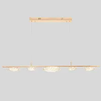 Светильник подвесной LED с пультом FELICIDAD SP47W LED Crystal Lux прозрачный на 1 лампу, основание золотое в стиле современный 