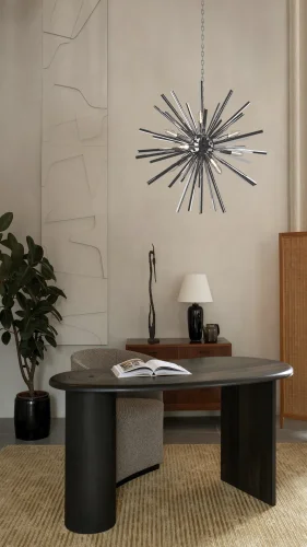 Светильник подвесной 0860CL-12CH Milosh Tendence прозрачный на 12 ламп, основание хром в стиле современный фото 3 Светильник подвесной 0860CL-12CH Milosh Tendence прозрачный на 12 ламп, основание хром в стиле современный фото 3