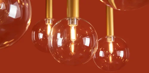 Люстра подвесная Luce FR5584CL-L45G Freya прозрачная на 9 ламп, основание золотое в стиле современный фото 3 Люстра подвесная Luce FR5584CL-L45G Freya прозрачная на 9 ламп, основание золотое в стиле современный фото 3