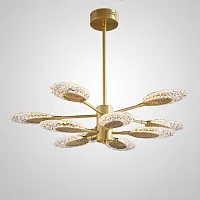 Люстра потолочная CERES L10 193251-23 ImperiumLoft прозрачная на 10 ламп, основание латунь в стиле современный 