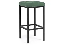 Барный стул Лофт катания изумруд / черный матовый 459857 Woodville, зелёный/велюр, ножки/металл/чёрный, размеры - ****350*350
