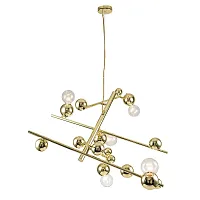 Светильник подвесной Saldo V000333 Indigo золотой 5 ламп, основание золотое в стиле современный шар