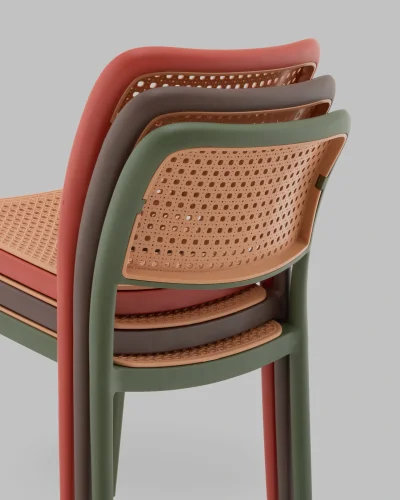 Стул Yona, пластиковый, коричневый УТ000040840 Stool Group, коричневый/пластик, ножки/металл/коричневый, размеры - *810**** фото 8
