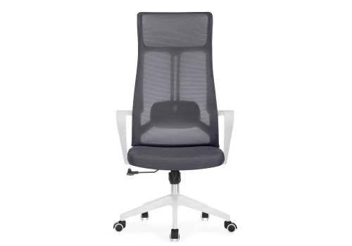 Компьютерное кресло Tilda dark gray / white 15627 Woodville, серый/сетка, ножки/пластик/белый, размеры - *1250***650*600 фото 2