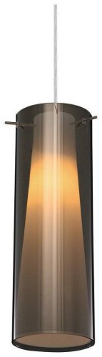 Светильник подвесной 229-106-01 Velante белый серый 1 лампа, основание хром в стиле модерн трубочки