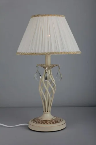 Настольная лампа Cremona OML-60804-01 Omnilux белая 1 лампа, основание белое металл в стиле классический  фото 2