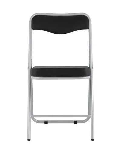 Складной стул Джонни экокожа черный каркас металлик УТ000035369 Stool Group, чёрный/экокожа, ножки/металл/серый, размеры - ****450*495 фото 3