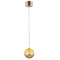 Светильник подвесной LED Ballonger 4325-1P Favourite янтарный золотой на 1 лампу, основание золотое в стиле современный 
