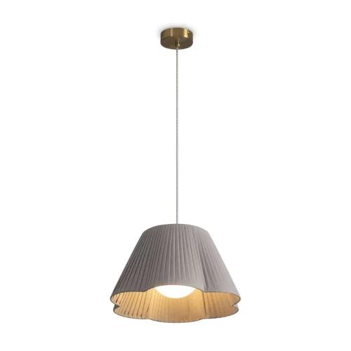 Светильник подвесной Sylvia FR2056PL-01GR Freya серый на 1 лампу, основание латунь в стиле классический прованс фото 16