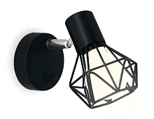 Бра с выключателем TR8620 Ambrella light чёрный 1 лампа, основание чёрное в стиле лофт 