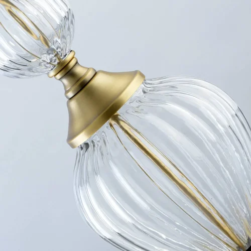 Настольная лампа Оделия 619031001 Chiaro белая 1 лампа, основание латунь стекло металл в стиле классический  фото 5