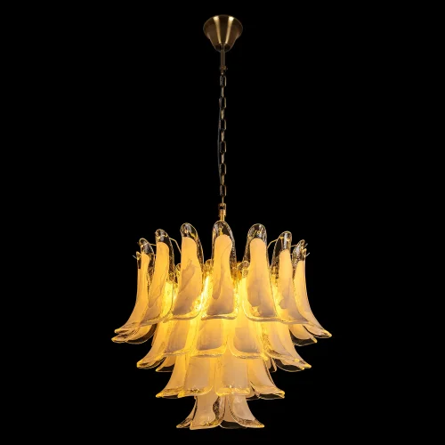 Люстра подвесная Лилу / Lilou 10600/600 Clear LOFT IT белая прозрачная на 10 ламп, основание бронзовое в стиле фото 2 Люстра подвесная Лилу / Lilou 10600/600 Clear LOFT IT белая прозрачная на 10 ламп, основание бронзовое в стиле фото 2