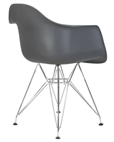 Стул обеденный 620BPP-LMZL DAW CHROME, цвет сиденья серый, цвет основания хромированная сталь Dobrin, серый/, ножки/металл/хром, размеры - ****620*645 фото 4